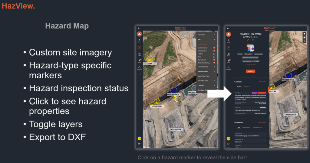 The interactive hazard map makes HazView intuitive for any user of any skill level.