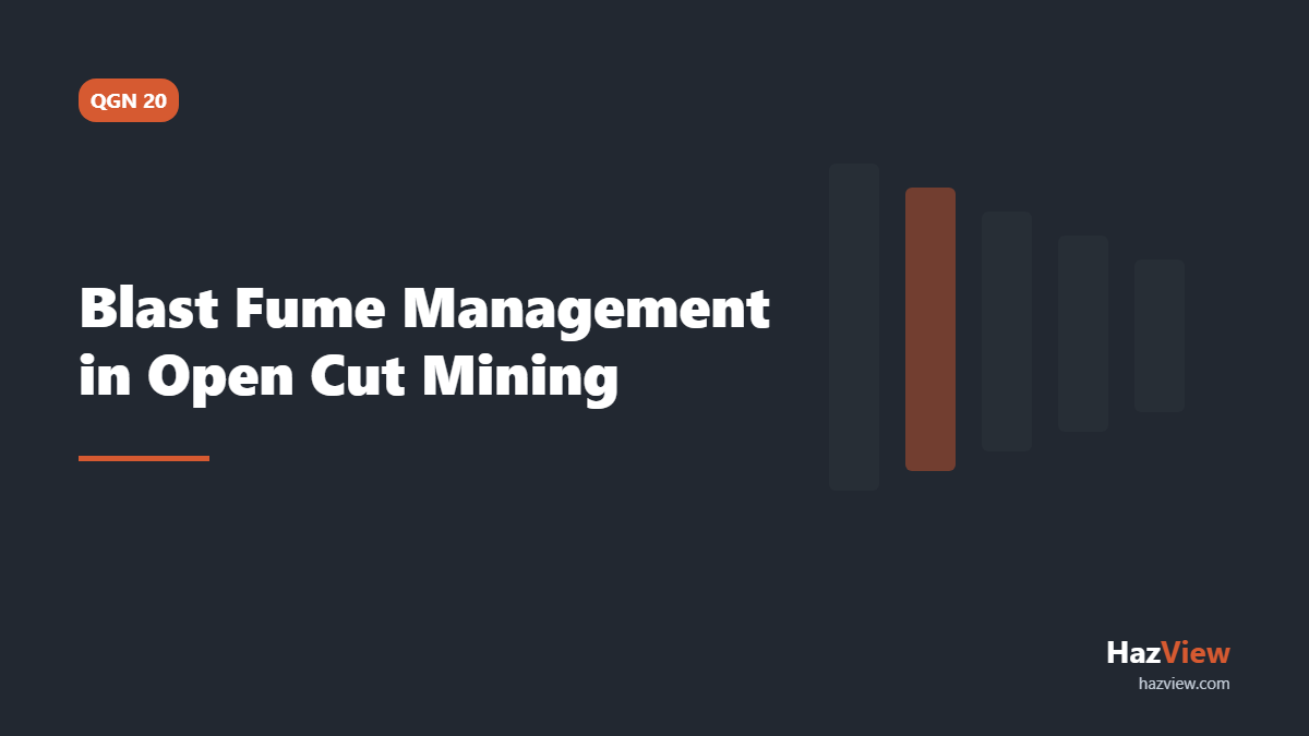 Cover image for a guide to blast fume management and oxides of nitrogen in open cut mining