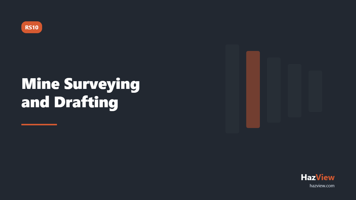Cover image for a guide to Recognised Standard 10, mine surveying and drafting